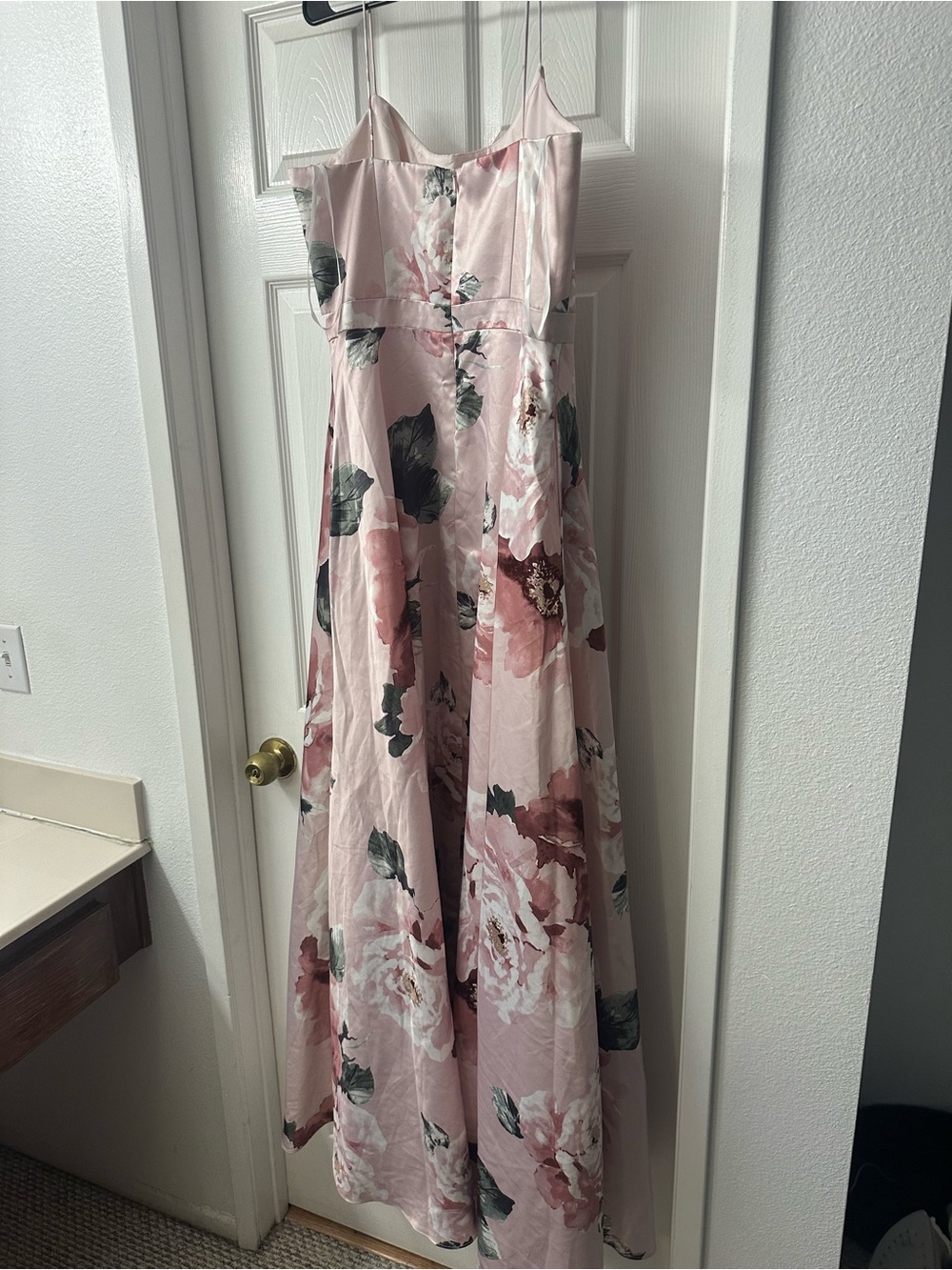 Xscape Pink Floral Spaghetti-Strap Maxi Dress - Picture 6 of 6
